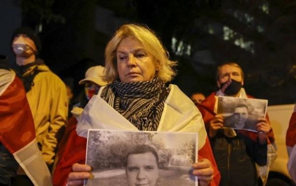 В Киеве почтили память убитого в Минске белоруса